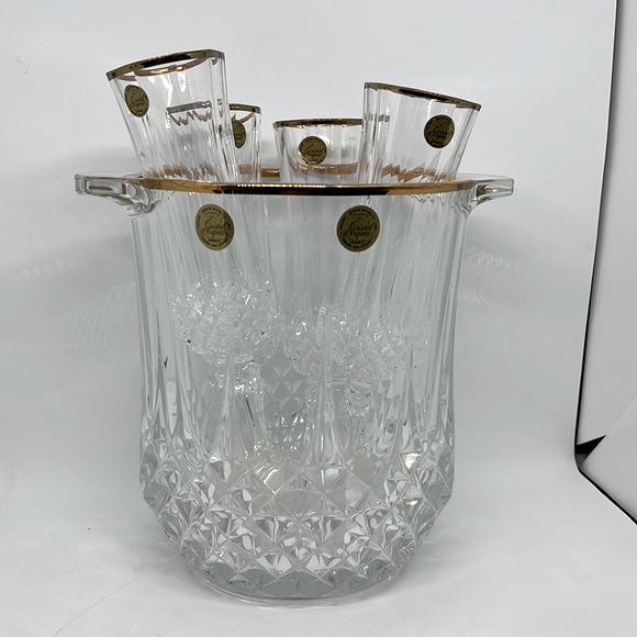 Cristal D'Arques Dining New Vintage Cristal Darques Longchamp Gold